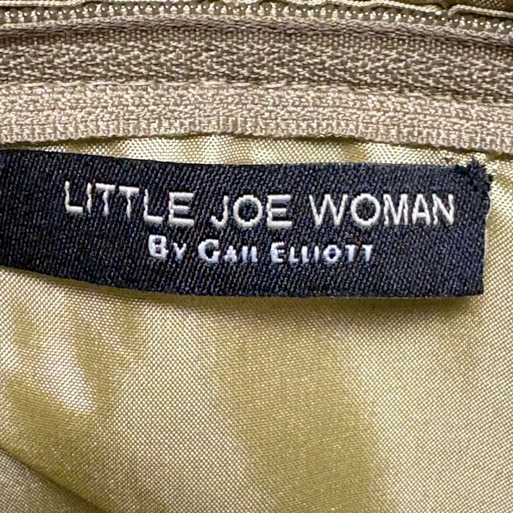 Little‎ Joe Woman Gail Elliott Beaded Wristlet Clutch Cream Gold Art Deco Boho